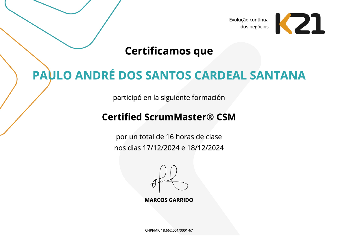 Certificado K21